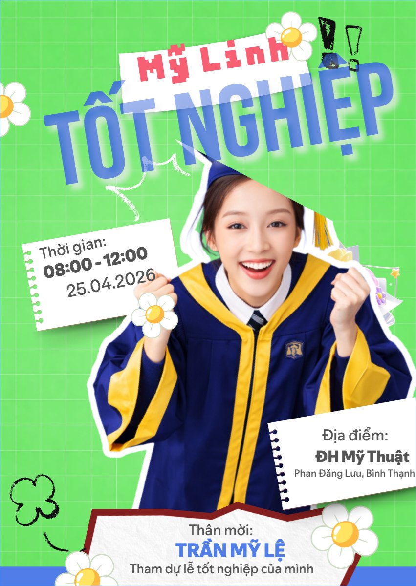 Mẫu Thư mời Mời tốt nghiệp nhé — LayerPic