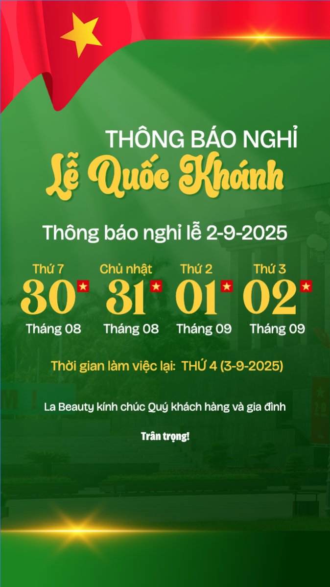 Mẫu Bài post MXH (9:16) 2/9, Quốc Khánh, lễ hội, thông báo, lịch nghỉ, Việt Nam, sự kiện, event, hiện đại, modern — LayerPic