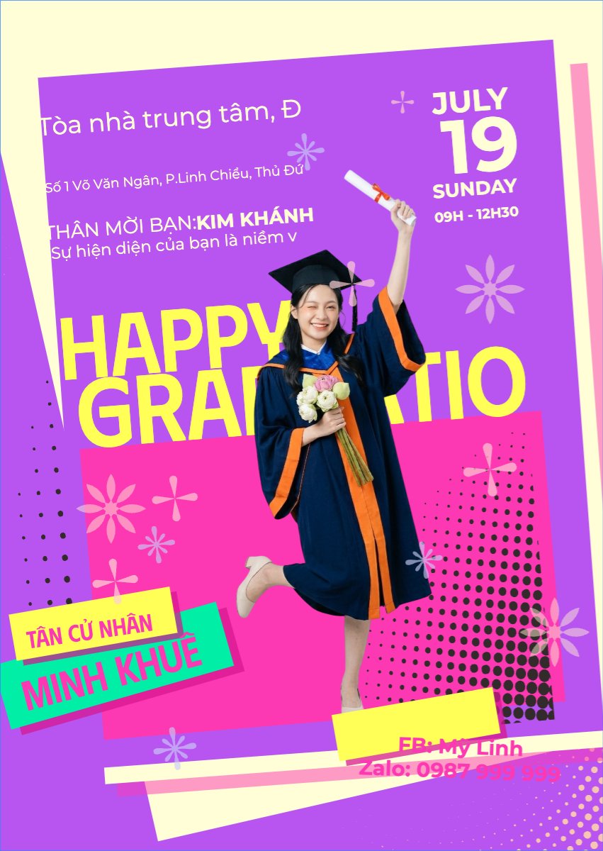 Mẫu Thư mời Thư mời tốt nghiệp — LayerPic