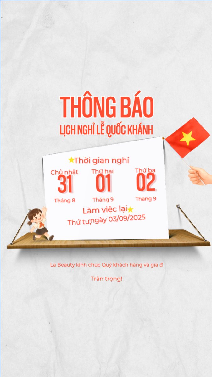 Mẫu Bài post MXH (9:16) 2/9, Quốc Khánh, lễ hội, thông báo, lịch nghỉ, Việt Nam, sự kiện, dễ thương, cute, chibi, hoạt hình, cartoon — LayerPic