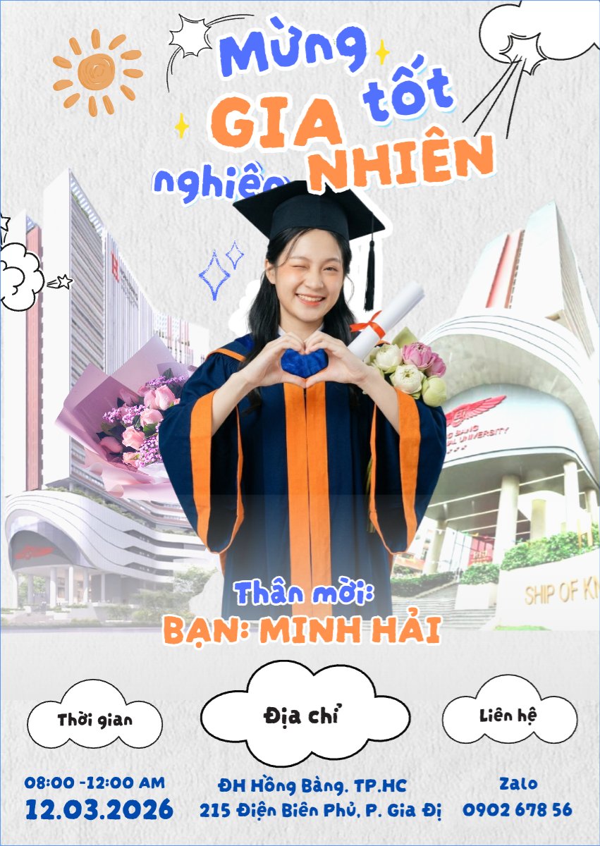 Mẫu Thư mời Thân mời tốt nghiệp — LayerPic