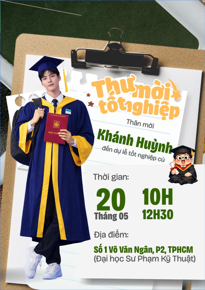 Mẫu Thư mời Thư mời tốt nghiệp — LayerPic