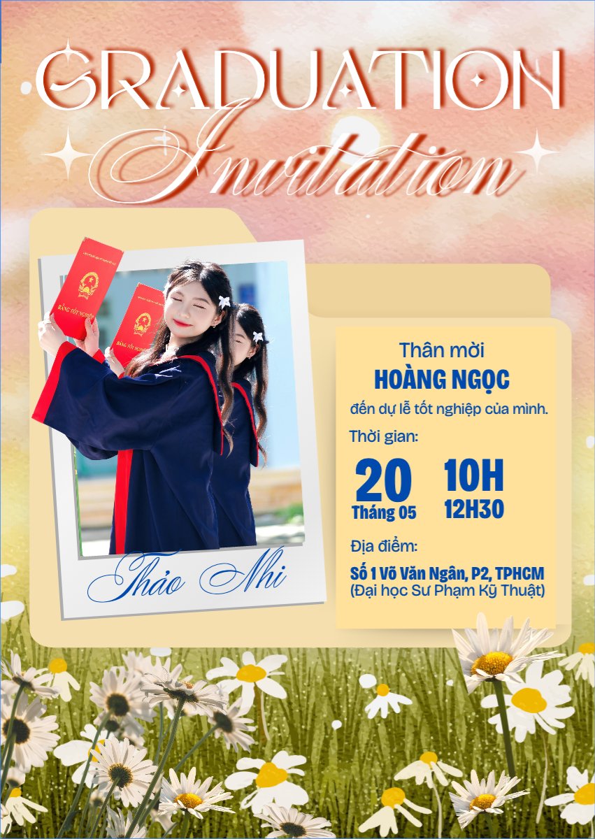 Mẫu Thư mời Thư mời tốt nghiệp — LayerPic