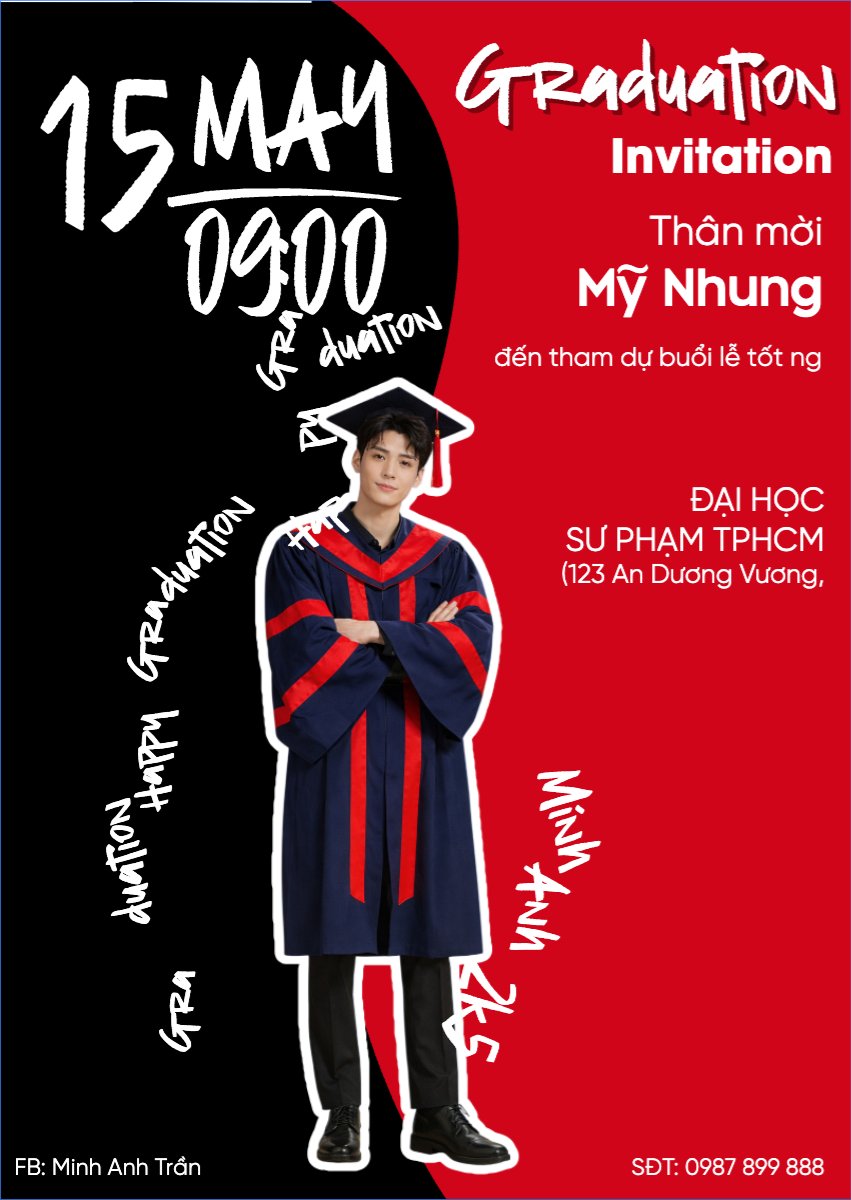 Mẫu Thư mời Thư mời tốt nghiệp — LayerPic
