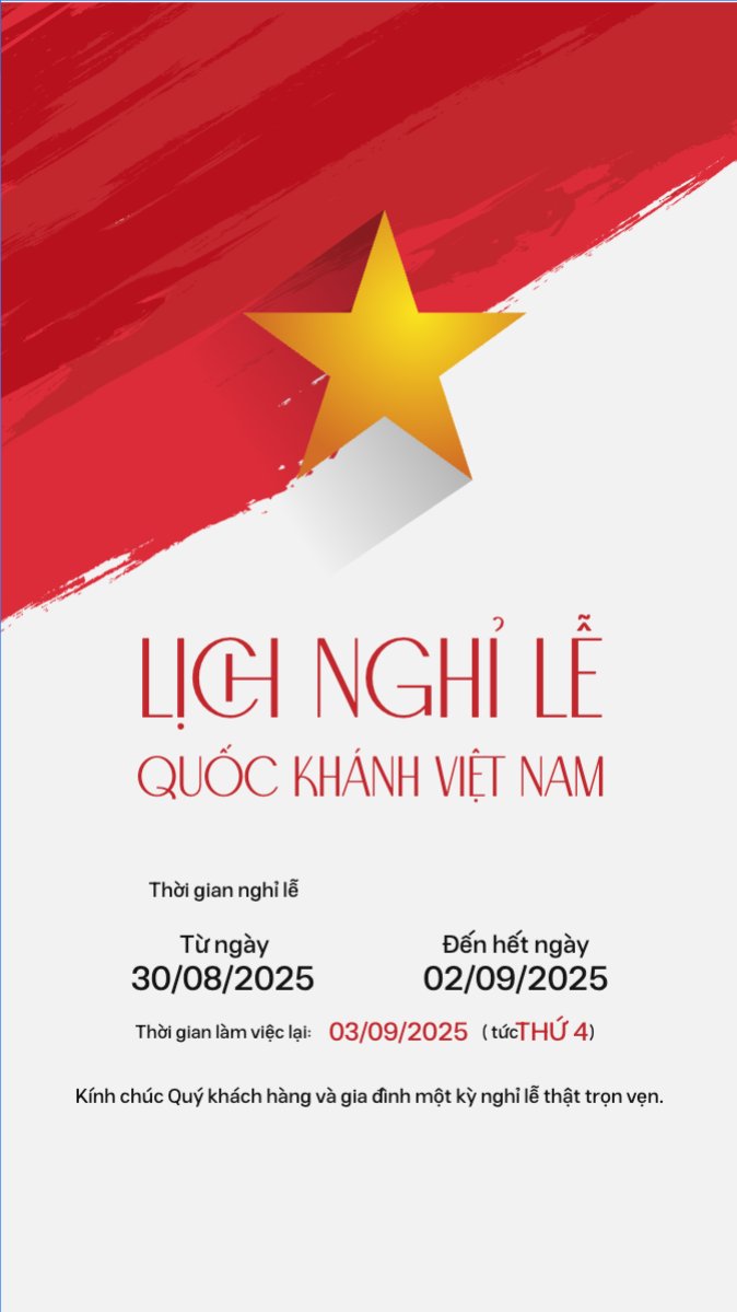 Mẫu Bài post MXH (9:16) 2/9, Quốc Khánh, lễ hội, thông báo, lịch nghỉ, Việt Nam, sự kiện, event, hiện đại, modern — LayerPic