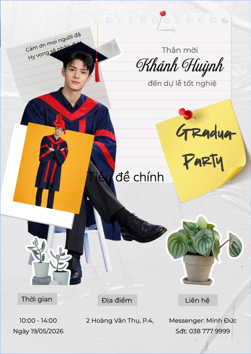 Mẫu Thư mời Thư mời tốt nghiệp — LayerPic