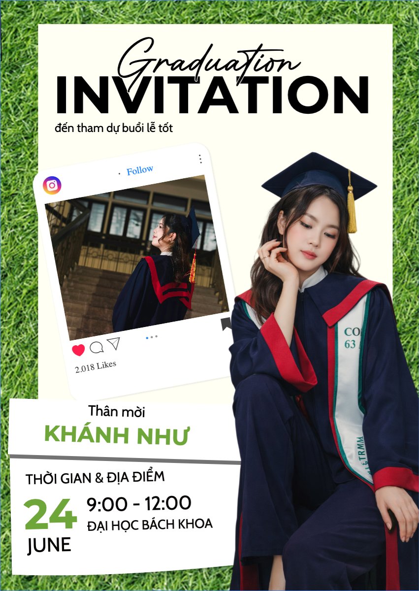 Mẫu Thư mời Thư mời tốt nghiệp — LayerPic