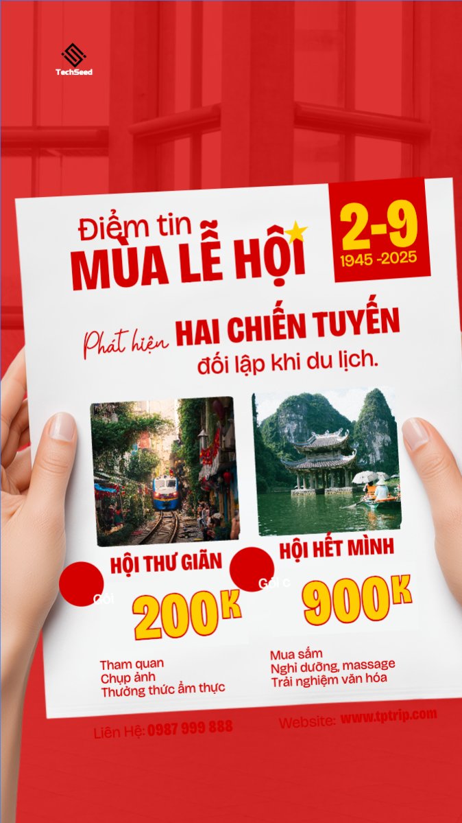 Mẫu Bài post MXH (9:16) 2/9, Quốc Khánh, lễ hội, Việt Nam, du lịch, travel, khám phá, tourist, hiện đại, modern — LayerPic