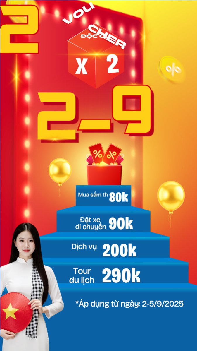 Mẫu Bài post MXH (9:16) 2/9, Quốc Khánh, lễ hội, Việt Nam, giảm giá, sale, ưu đãi, sự kiện, event, hiện đại, modern — LayerPic