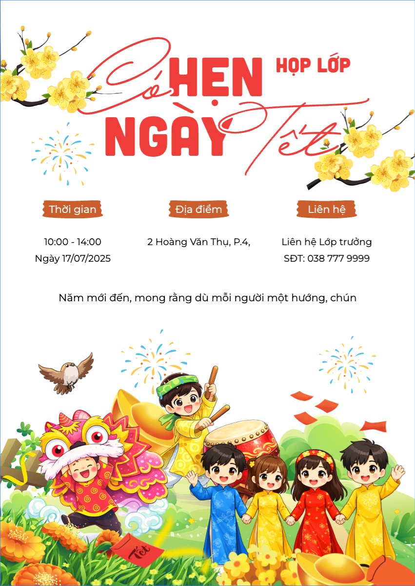 Mẫu Thư mời Có hẹn ngày Tết — LayerPic
