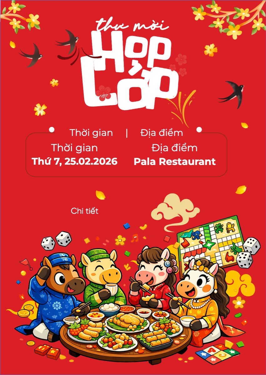 Mẫu Thư mời Thư mời họp lớp — LayerPic