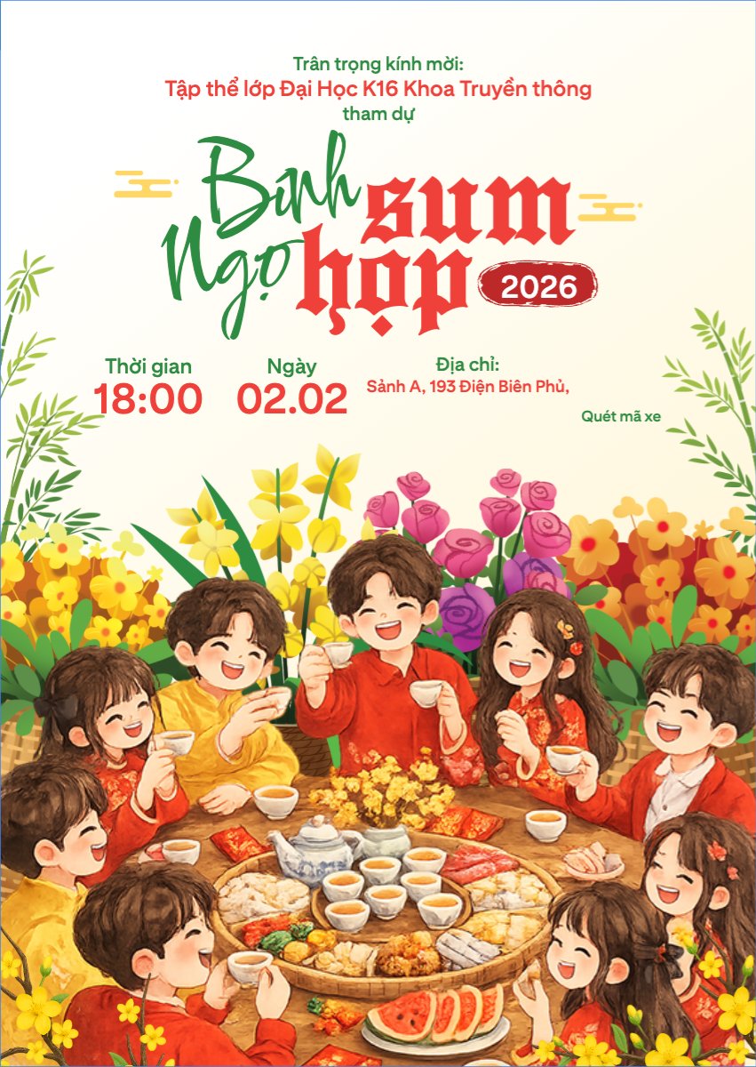 Mẫu Thư mời Bính Ngọ sum họp 2026 — LayerPic