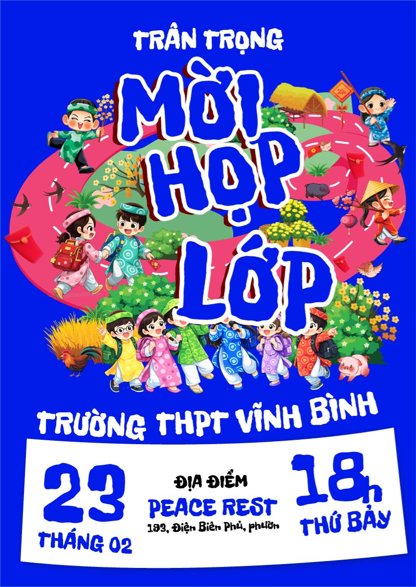 Mẫu Thư mời Thư mời họp lớp — LayerPic