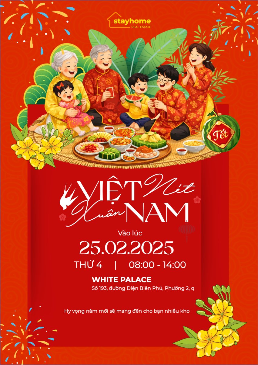 Mẫu Thư mời Nét xuân Việt Nam — LayerPic