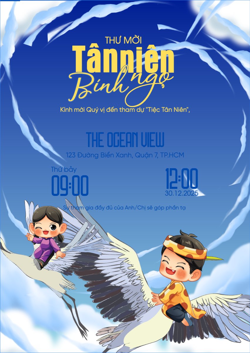 Mẫu Thư mời Thư mời tân niên — LayerPic