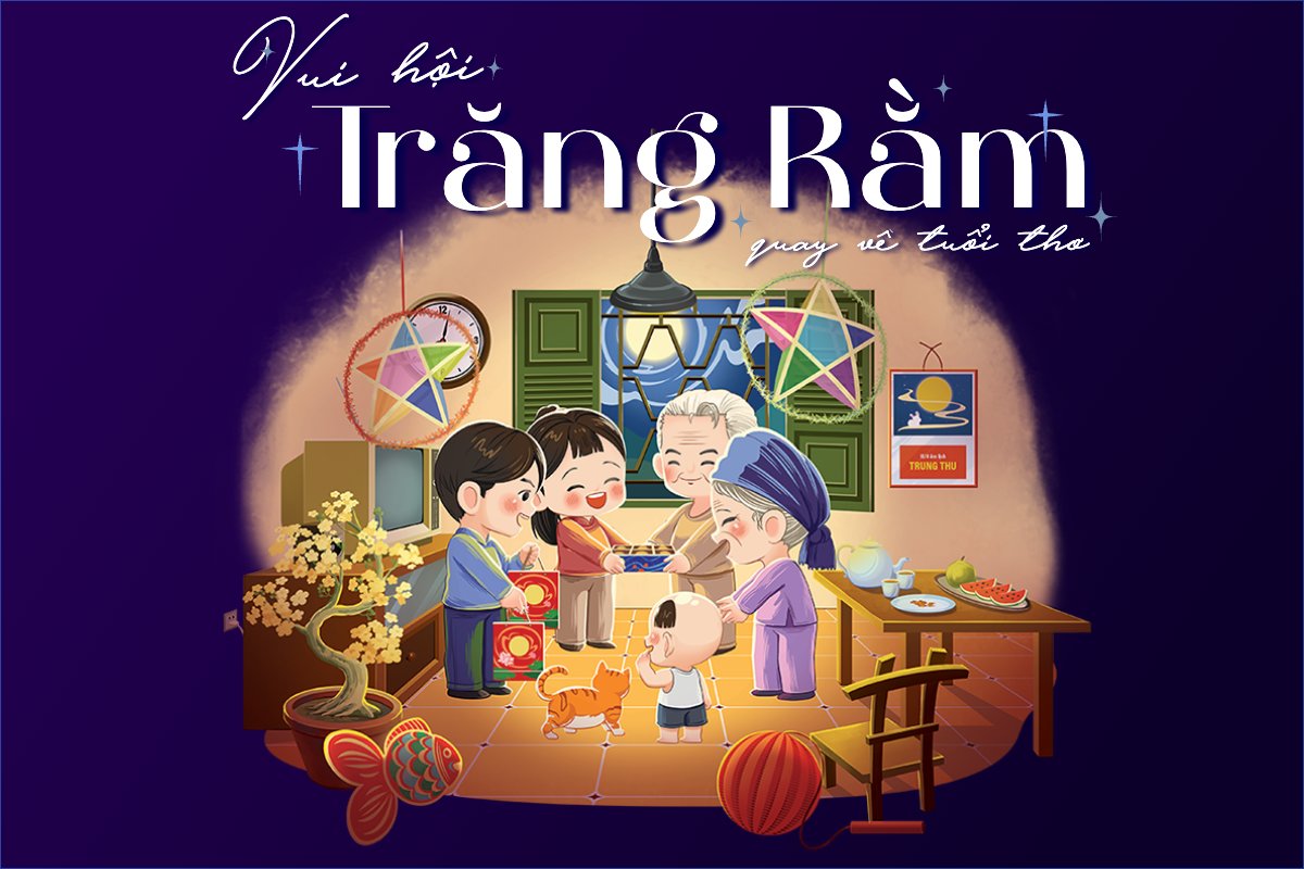 Trung thu, Tết Đoàn Viên, mid-autumn festival, sự kiện, event, dễ thương, cute, chibi, hoạt hình, cartoon