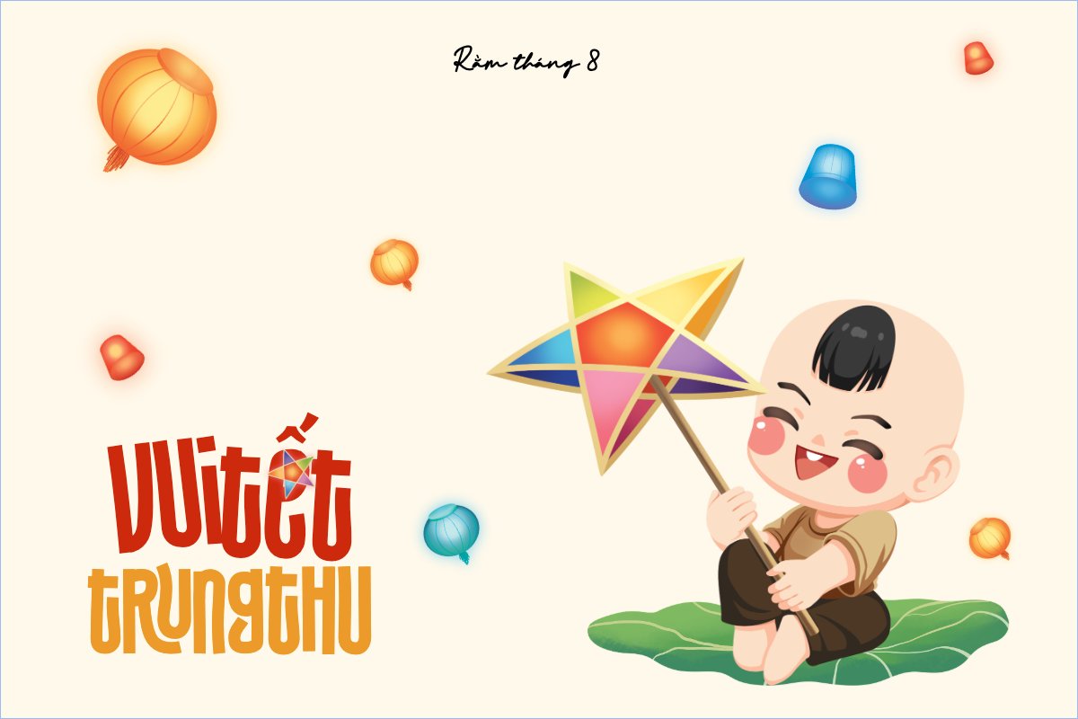 Trung thu, Tết Đoàn Viên, mid-autumn festival, sự kiện, event, dễ thương, cute, chibi, hoạt hình, cartoon