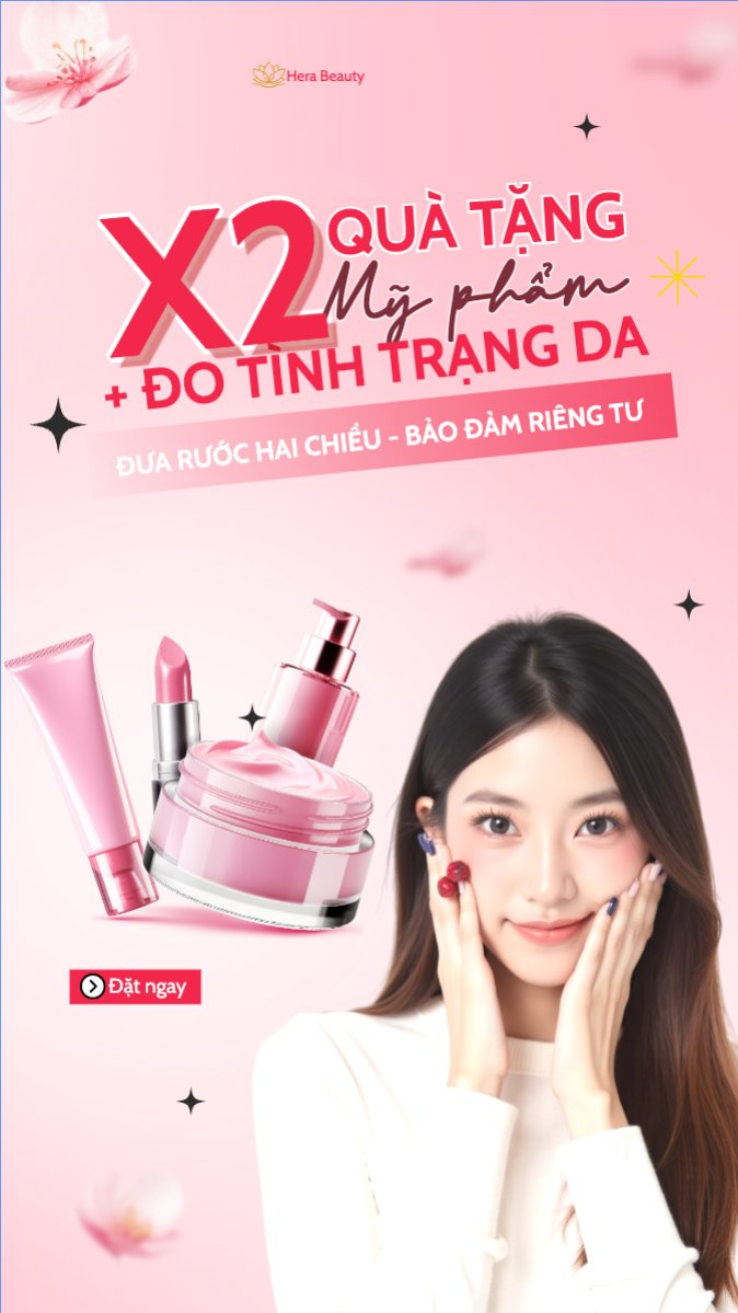 Mẫu Bài post MXH (9:16) Mỹ phẩm, trang điểm, make up, spa, beauty, làm đẹp, thẩm mỹ, cosmetic, hiện đại, morden — LayerPic