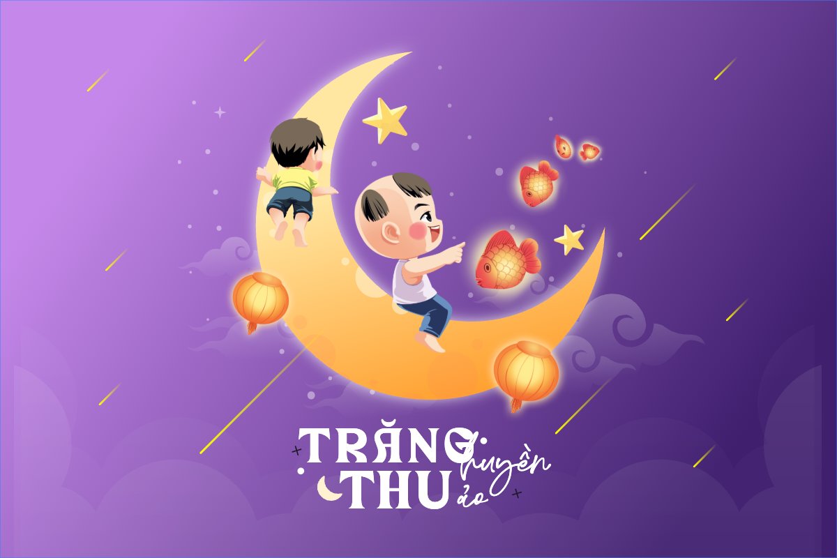 Mẫu Thank you card Trung thu, Tết Đoàn Viên, mid-autumn festival, sự kiện, event, ẩm thực, food, thực phẩm, chibi, cute, dễ thương — LayerPic