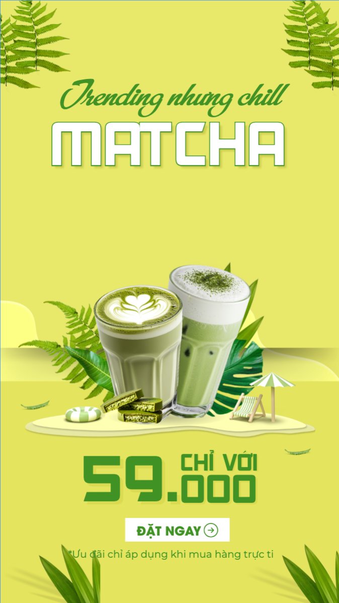 Matcha latte, trà xanh, trà sữa, milktea, nước uống, juice, giải khát, F&B, drink, hiện đại