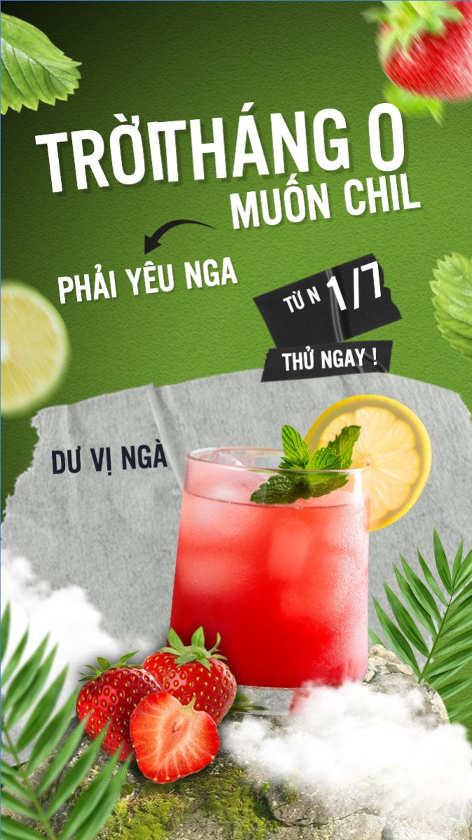 Trà dâu, nước uống, juice, giải khát, F&B, drink, cafe, coffee, cà phê, trà sữa, milk tea, hiện đại	