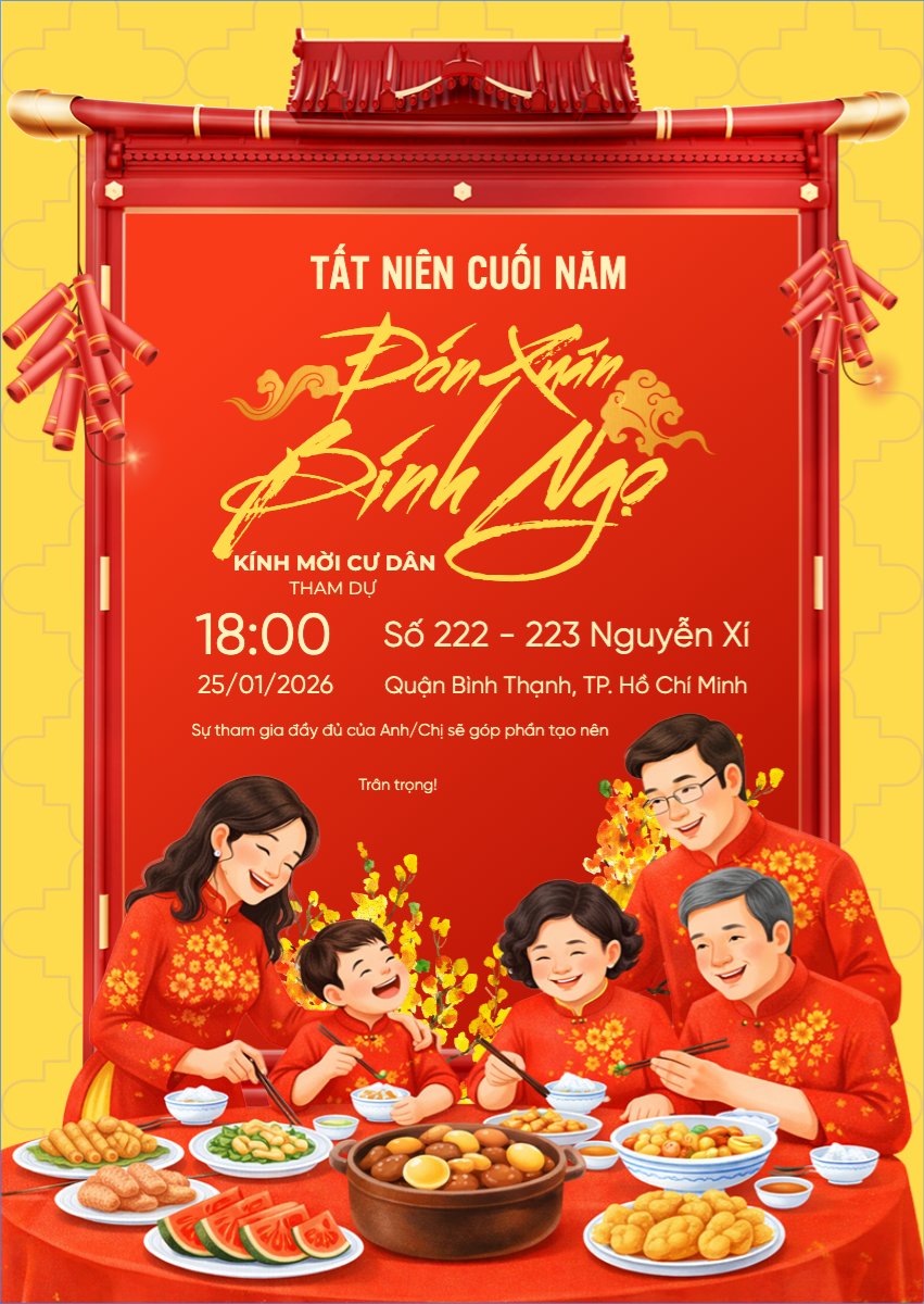 Mẫu Thư mời Đón xuân bính ngọ — LayerPic