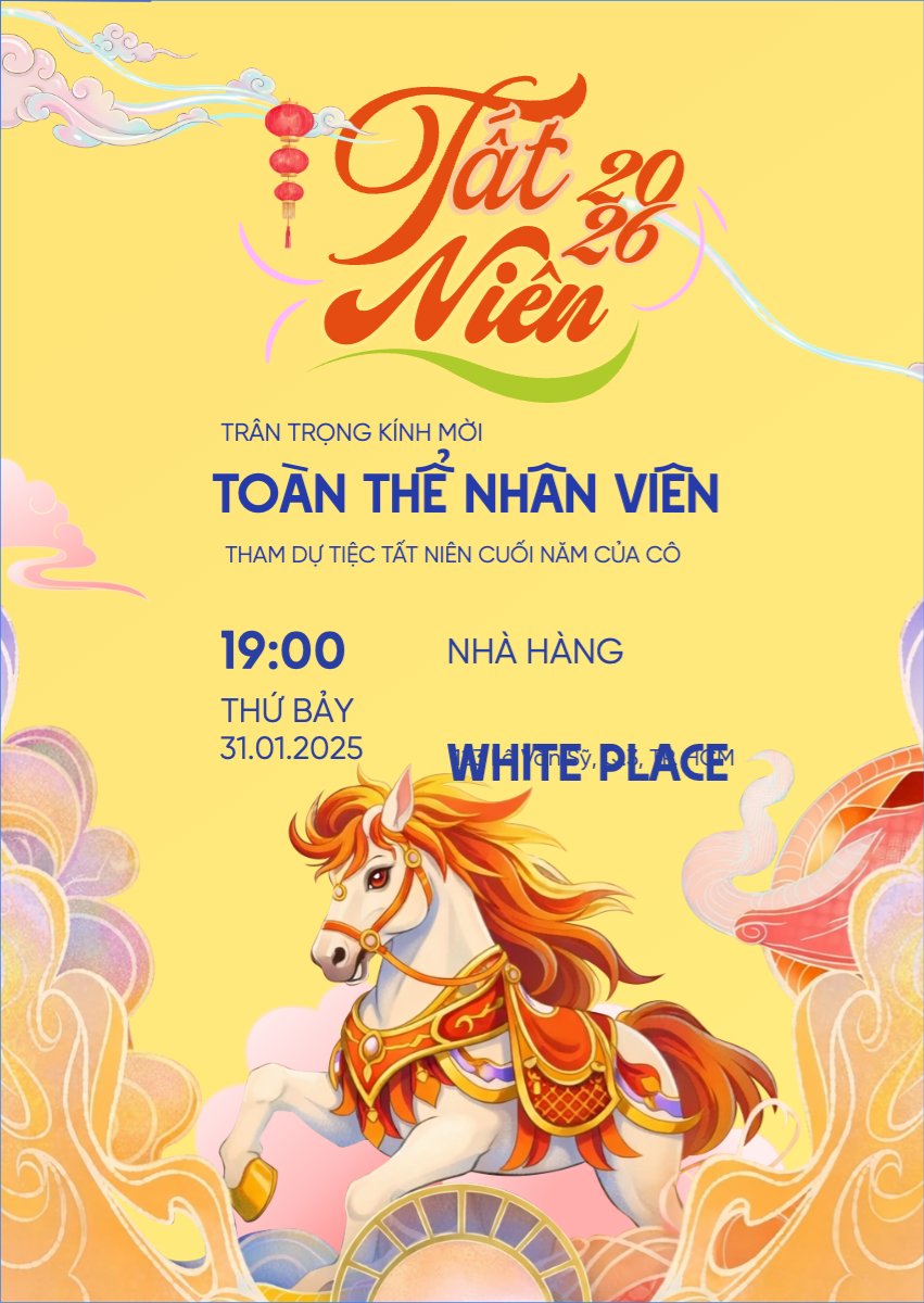 Mẫu Thư mời Tất niên truyền thống — LayerPic