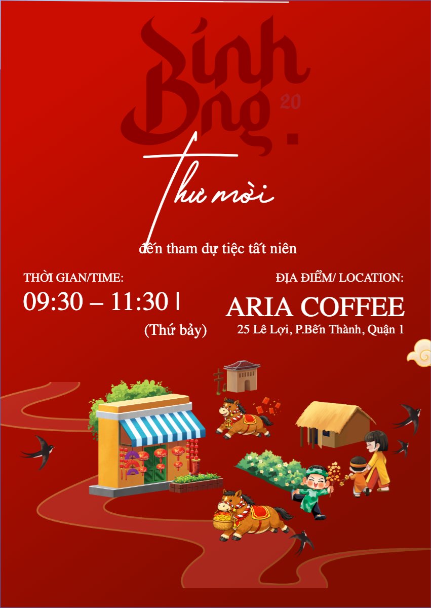 Mẫu Thư mời Thư mời tất niên — LayerPic