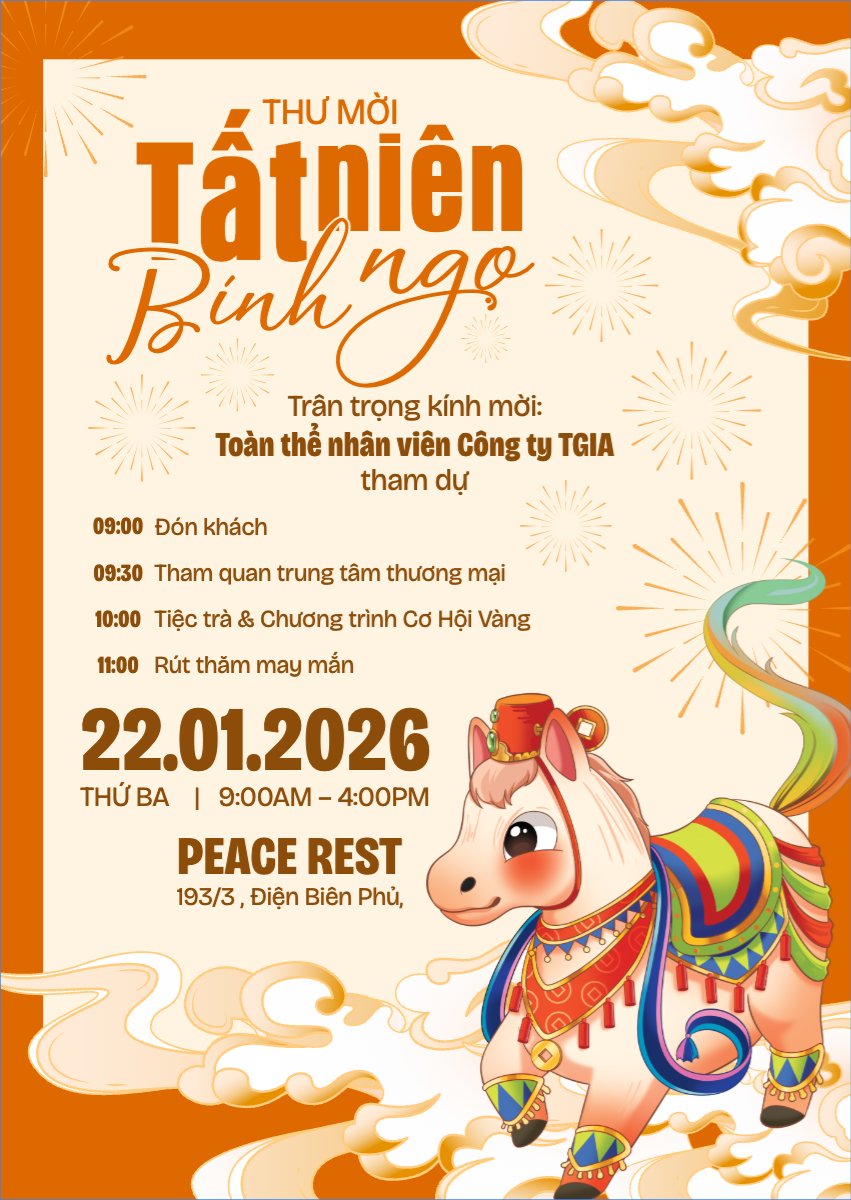 Mẫu Thư mời Tất niên bính ngọ — LayerPic