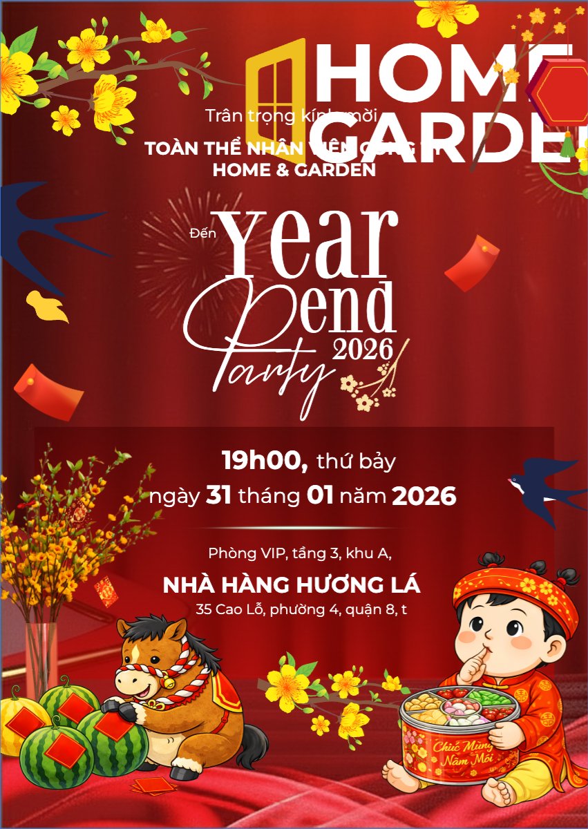 Mẫu Thư mời Year end Party — LayerPic