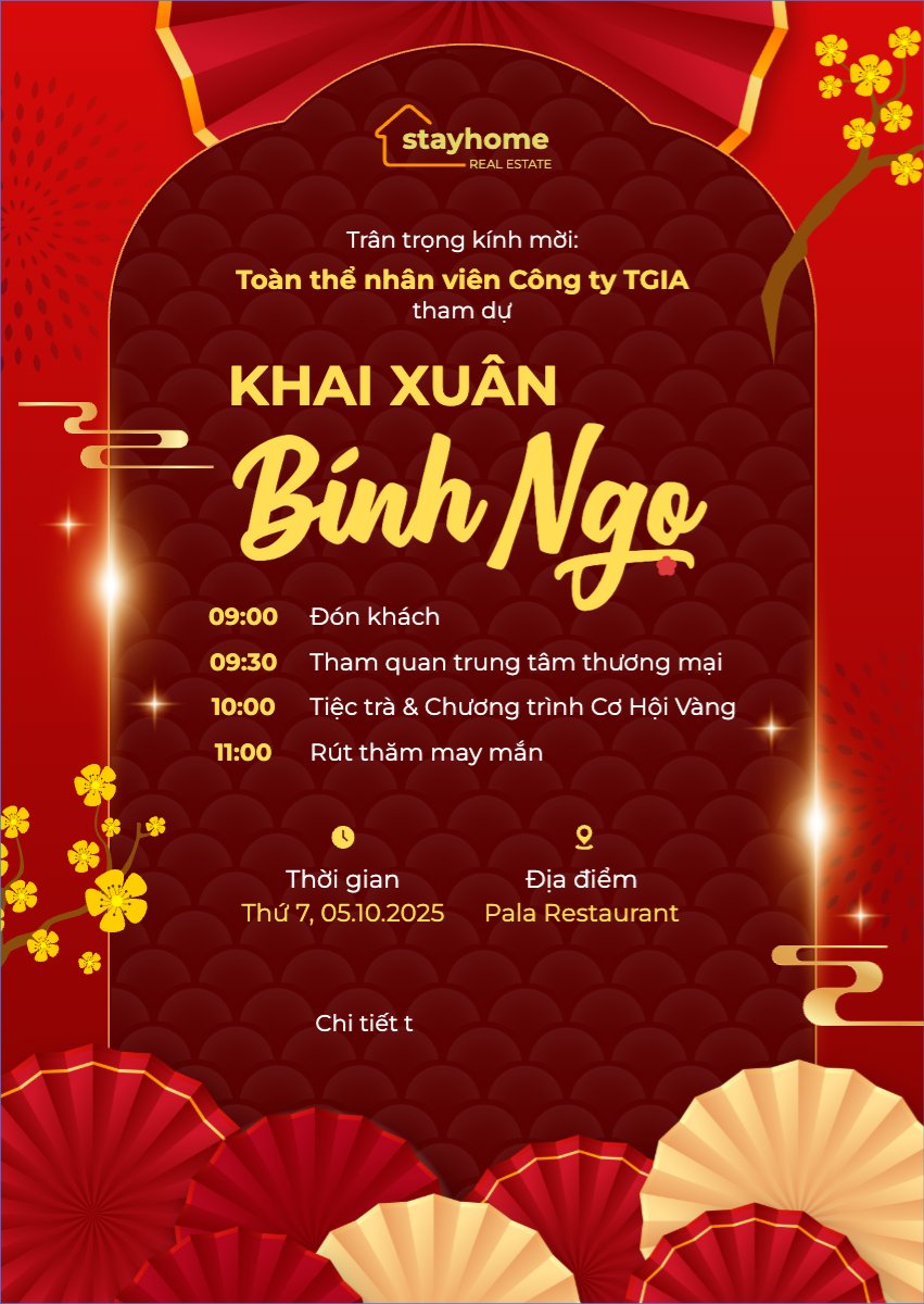 Mẫu Thư mời Khai xuân Bính Ngọ — LayerPic
