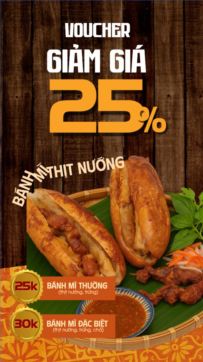 Mẫu Bài post MXH (9:16) Bánh mì, Món ăn Việt Nam, đồ ăn, food, thực phẩm, ẩm thực, món ăn, F&B, thức ăn, cổ điển, vintage, retro, classic, truyền thống — LayerPic