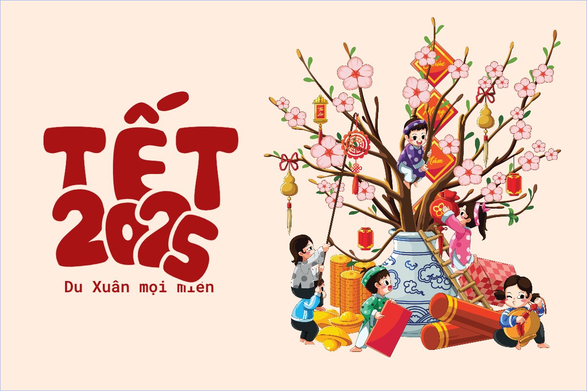 Mẫu Thank you card Tết, Xuân, Ất tỵ, năm 2025, 2025, truyền thống, traditional, dân gian — LayerPic