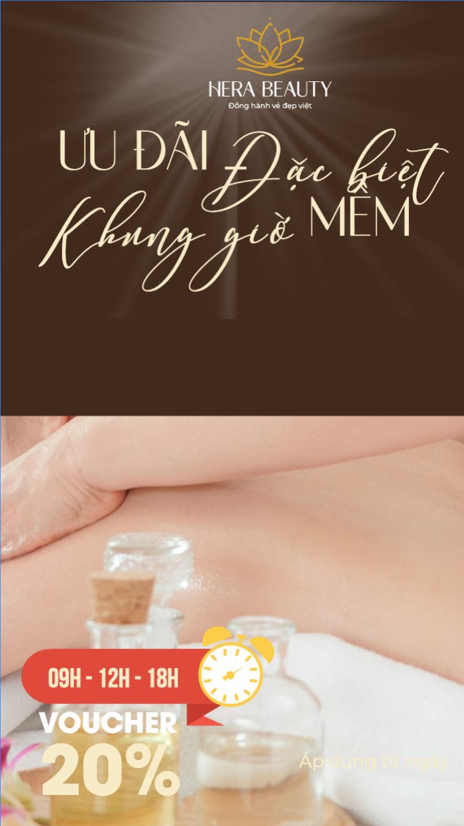 Mẫu Bài post MXH (9:16) Gội đầu dưỡng sinh, massage, spa, beauty, làm đẹp, thẩm mỹ, cosmetics, hiện đại, morden — LayerPic