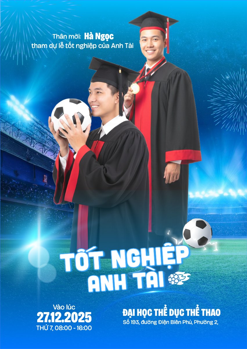 Mẫu Thư mời Tốt nghiệp tỏa sáng — LayerPic
