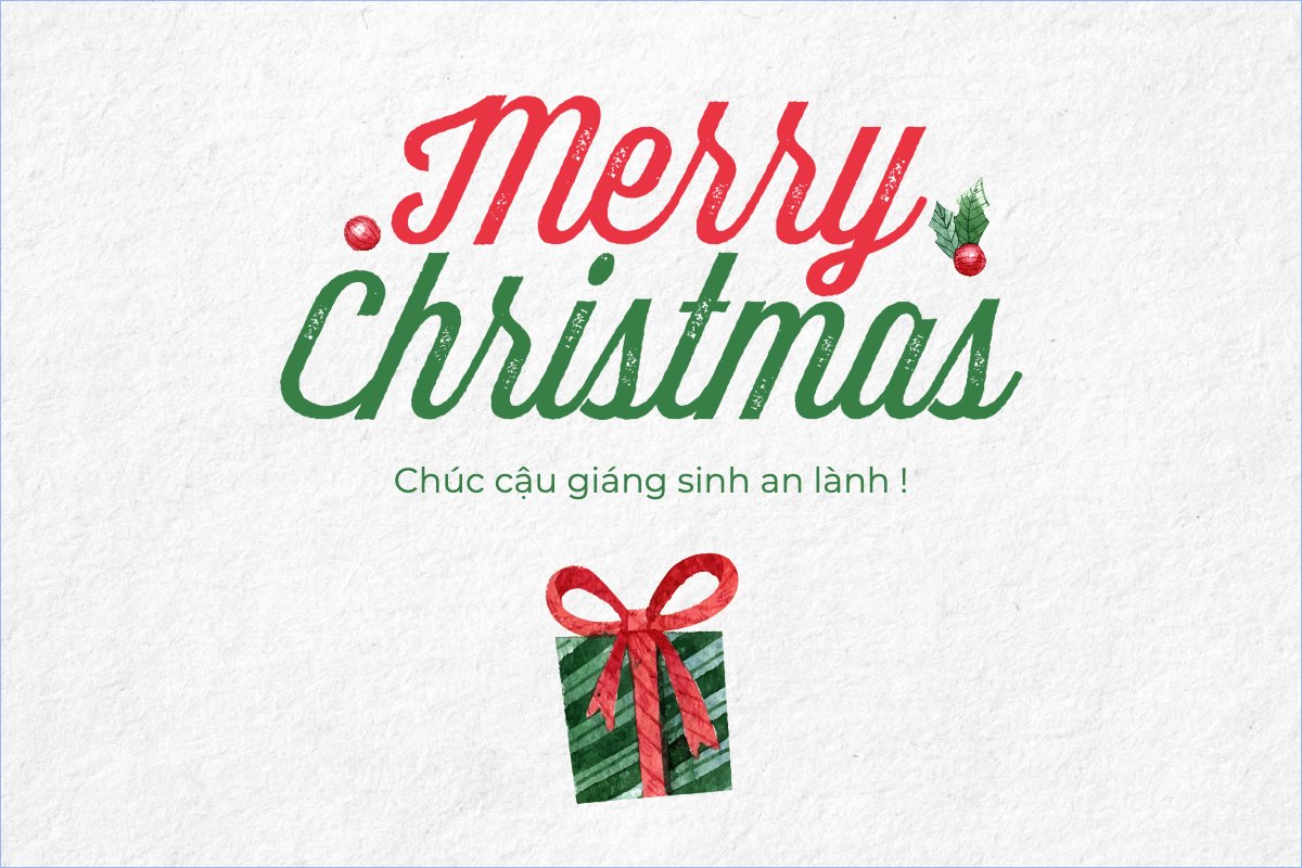 Mẫu Thank you card Giáng sinh, Christmas, Noel, 25/12, hoa lá, thiên nhiên, floral — LayerPic