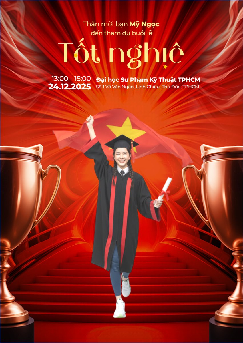 Mẫu Thư mời Tốt nghiệp tiến lên — LayerPic
