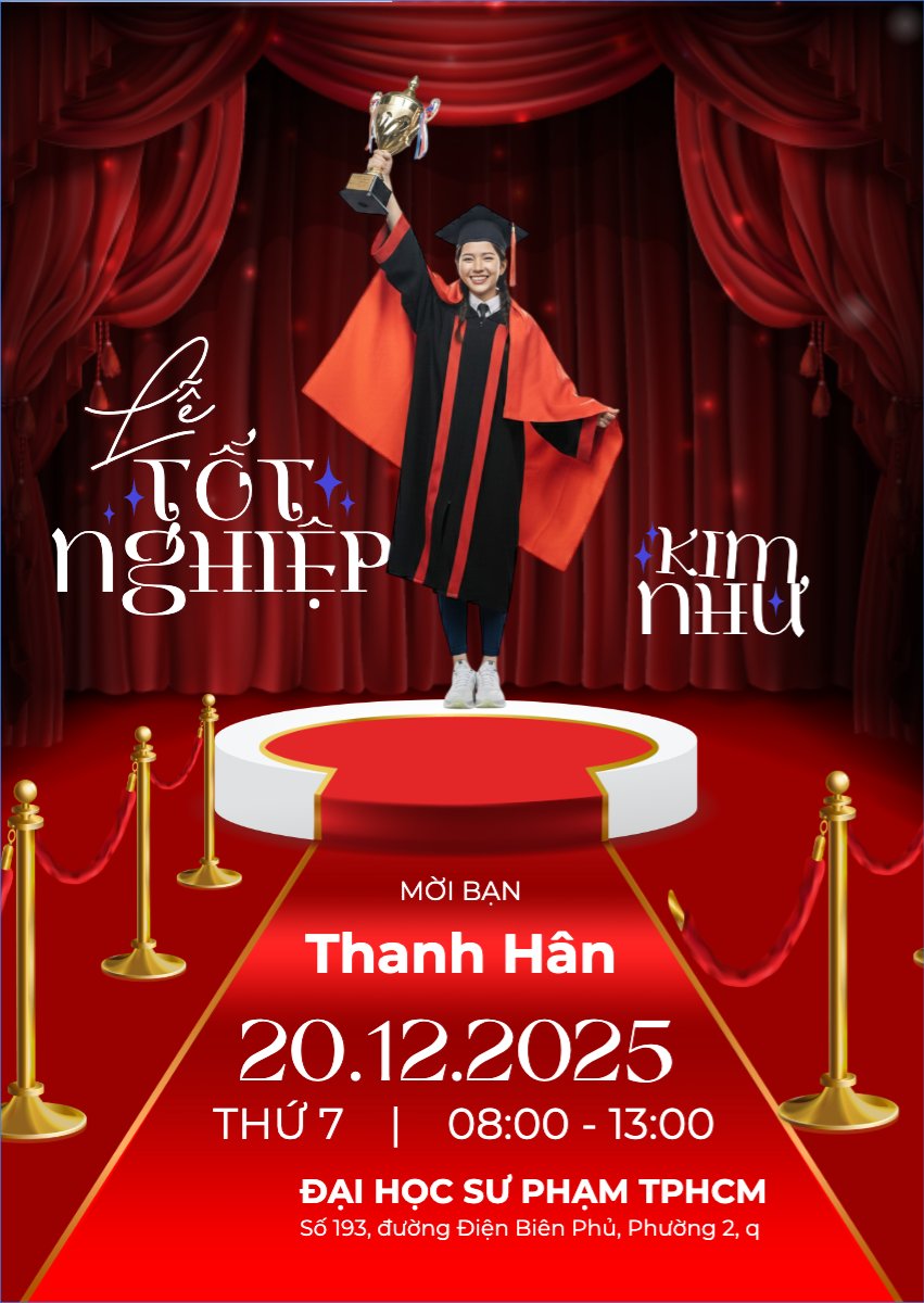 Mẫu Thư mời Đăng quang tốt nghiệp — LayerPic