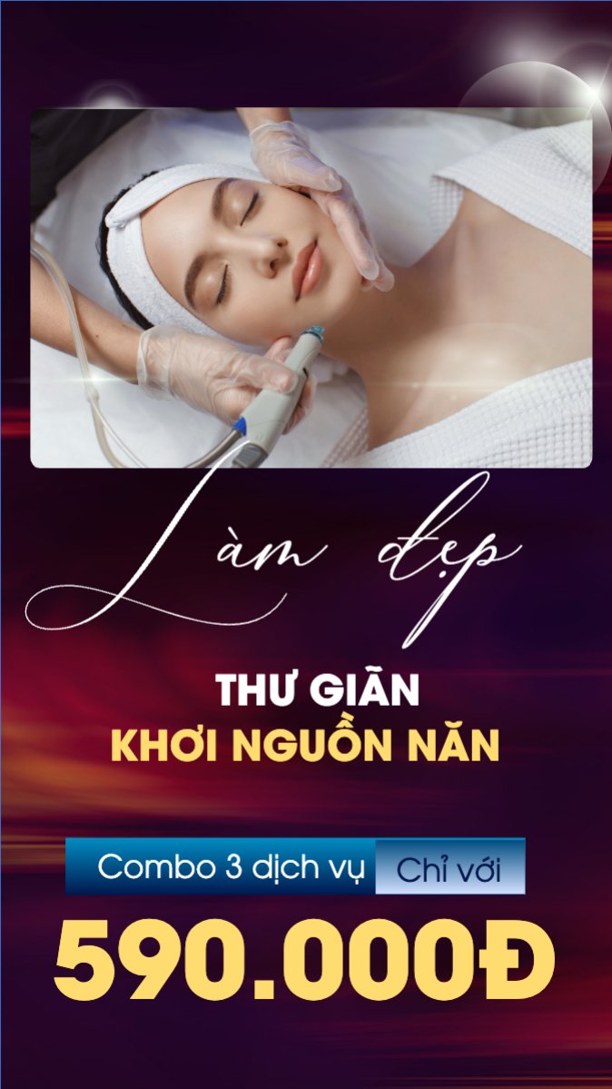 Mẫu Bài post MXH (9:16) Spa, beauty, làm đẹp, thẩm mỹ, cosmetics, hiện đại, morden — LayerPic
