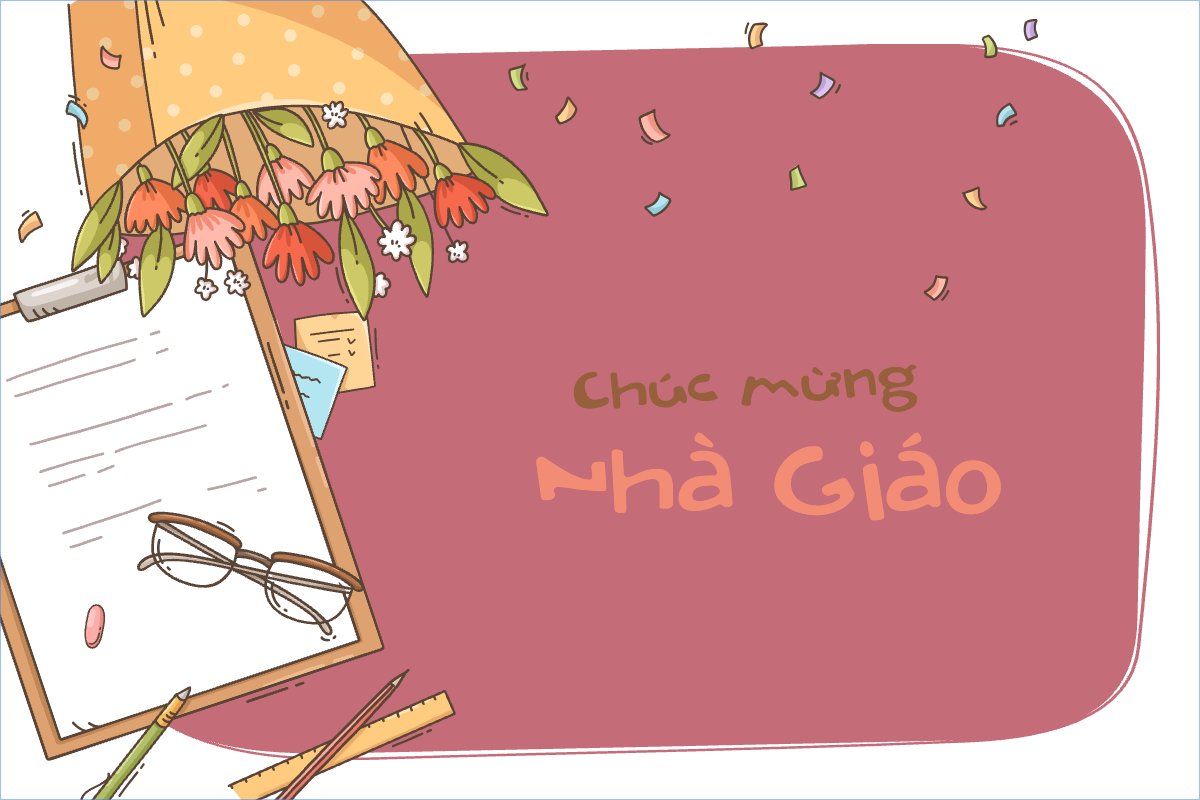 Mẫu Thank you card Ngày nhà giáo, 20/11, Teacher's day, hoa lá, thiên nhiên, floral — LayerPic