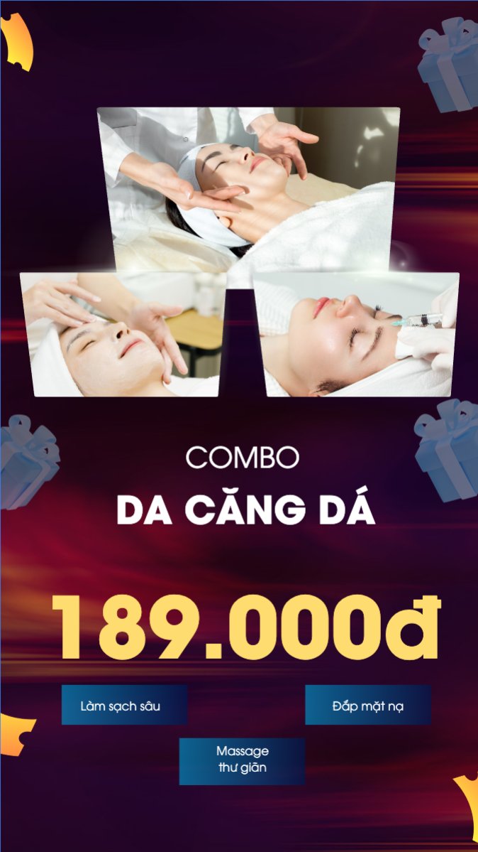 Mẫu Bài post MXH (9:16) Spa, beauty, làm đẹp, thẩm mỹ, cosmetics, hiện đại, morden — LayerPic