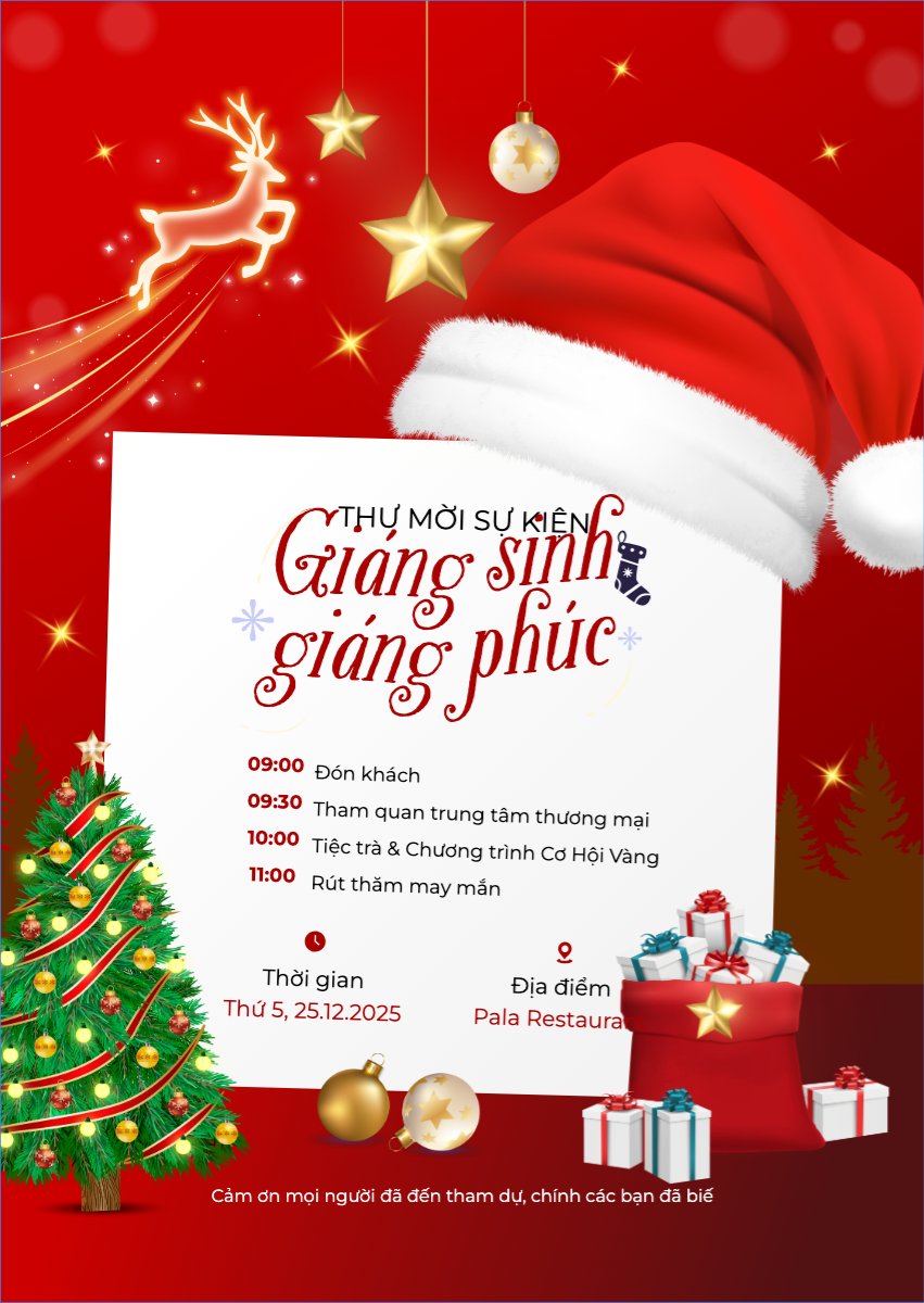 Mẫu Thư mời Giáng sinh giáng phúc — LayerPic