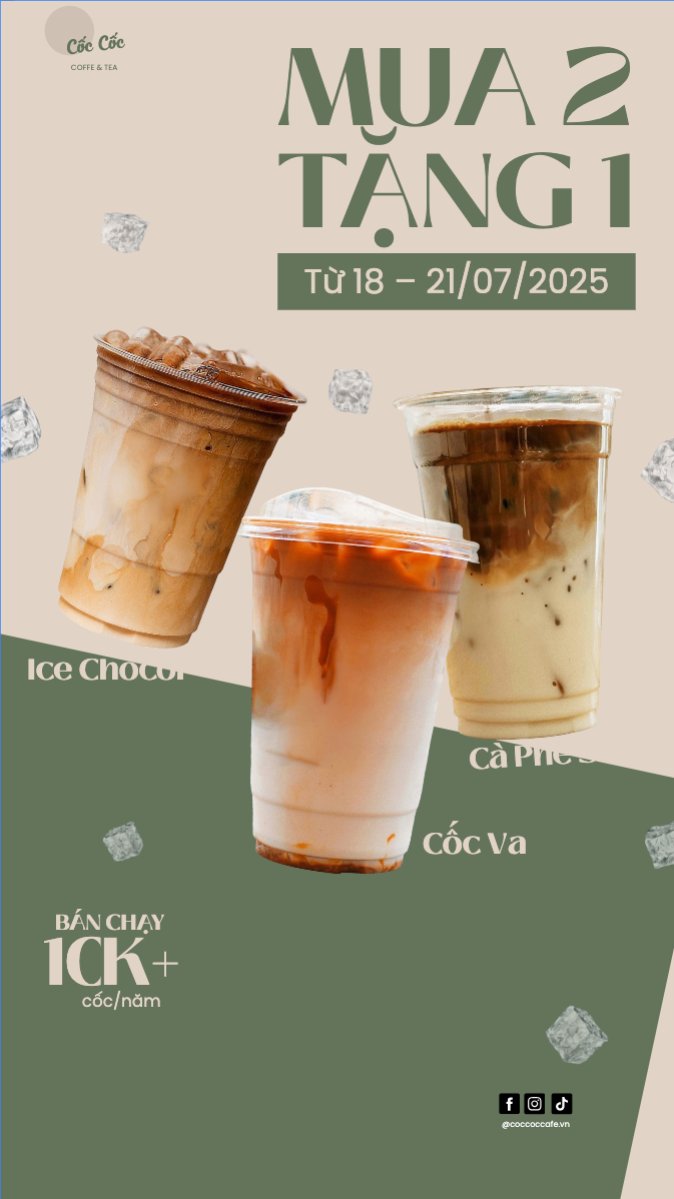 Mẫu Bài post MXH (9:16) Cà phê, coffee, cà phê, nước uống, juice, giải khát, F&B, drink, dễ thương, hiện đại — LayerPic