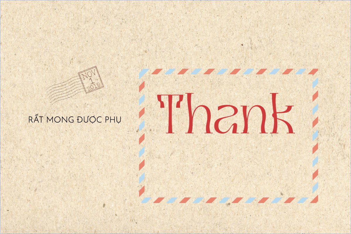 Mẫu Thank you card Cổ điển, vintage, retro, classic, letter, thư — LayerPic