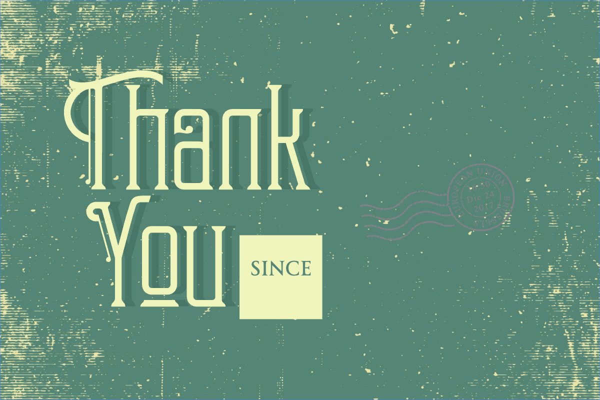 Mẫu Thank you card Cổ điển, vintage, retro, classic, letter, thư — LayerPic