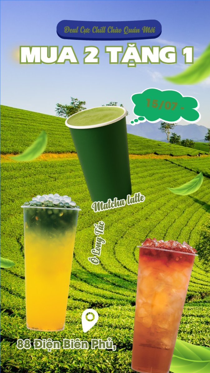 Mẫu Bài post MXH (9:16) Nước uống, juice, giải khát, F&B, drink, nước ép, trà sữa, milk tea, cà phê, coffee, cafe — LayerPic