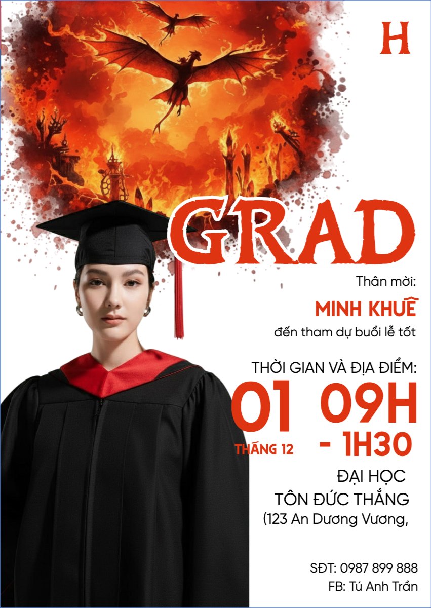 Mẫu Thư mời Happy graduation avatar — LayerPic