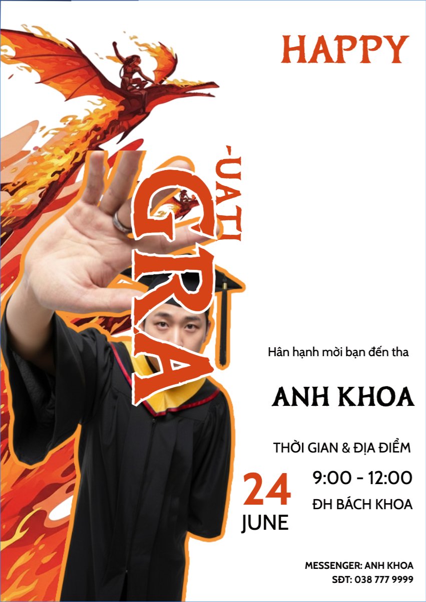 Mẫu Thư mời Happy graduation avatar — LayerPic