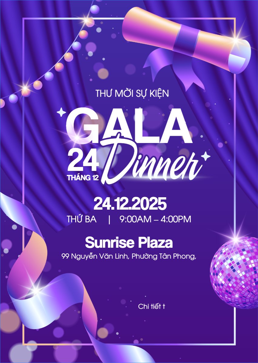 Gala dinner tiệc cuối năm