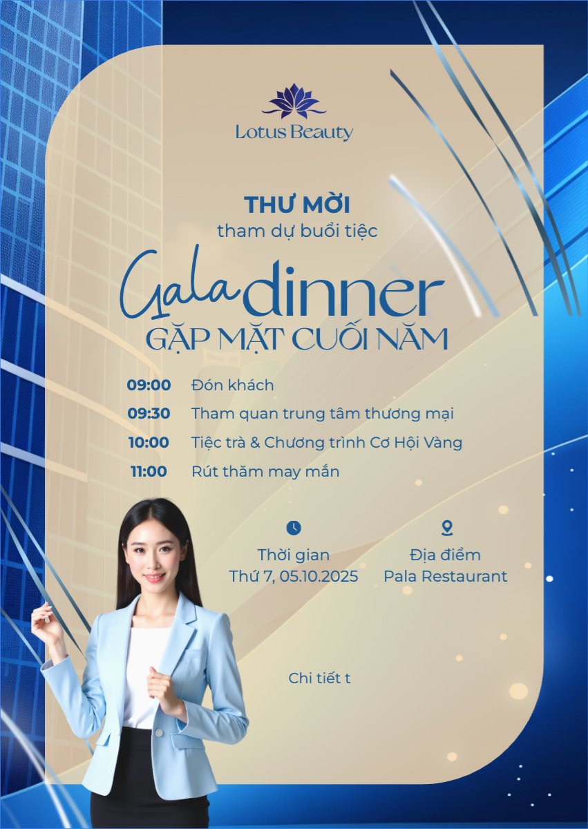 Mẫu Thư mời Gala dinner gặp mặt cuối năm — LayerPic